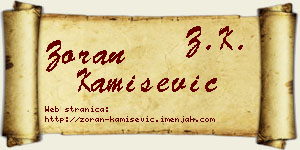 Zoran Kamišević vizit kartica